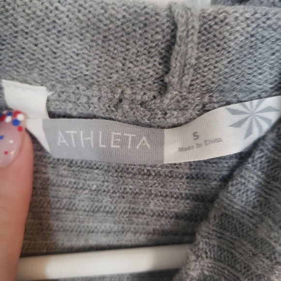 Athleta Grey long zipper over jacket size S - Picture 2 of 2